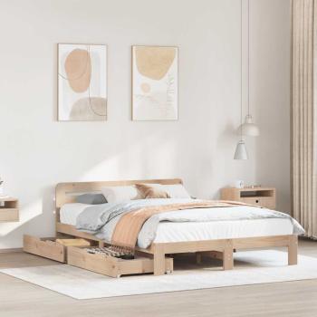 ARDEBO.de - Massivholzbett ohne Matratze 140x200 cm Kiefernholz