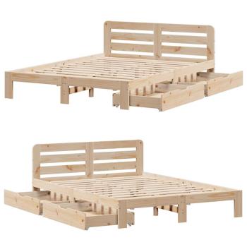 Massivholzbett ohne Matratze 140x200 cm Kiefernholz