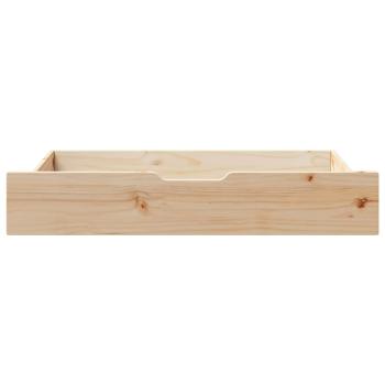 ARDEBO.de - Bettschubladen mit Rollen 2 Stk. 95x55x16 cm Massivholz Kiefer