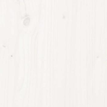 Massivholzbett ohne Matratze Weiß 100x200 cm Kiefernholz