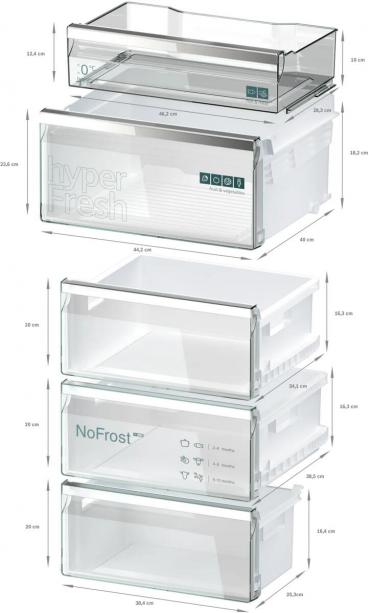 Siemens KG39NSBBF iQ700 Stand Kühl-Gefrierkombination, 60cm breit, 363 L, noFrost, dimLight, HomeConnect, schwarz