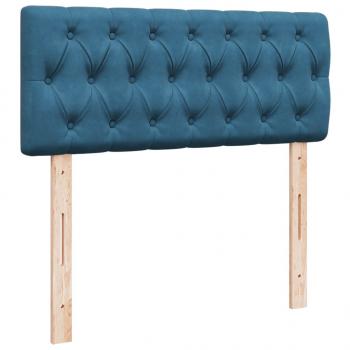 Boxspringbett mit Matratze Blau 120x200 cm Samt
