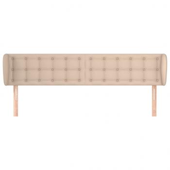Kopfteil mit Ohren Cappuccino-Braun 183x23x78/88 cm Kunstleder