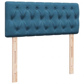 Boxspringbett mit Matratze Dunkelblau 120x200 cm Samt