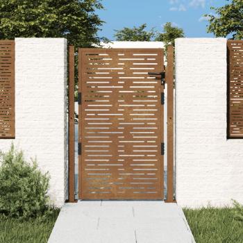 ARDEBO.de - Gartentor 105x155 cm Cortenstahl Quadratisches Design