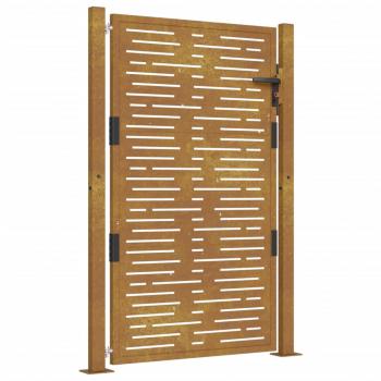 Gartentor 105x155 cm Cortenstahl Quadratisches Design