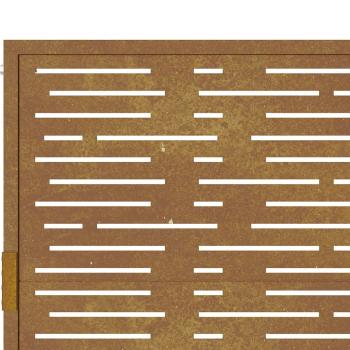 Gartentor 105x155 cm Cortenstahl Quadratisches Design
