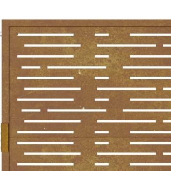 Gartentor 105x180 cm Cortenstahl Quadratisches Design