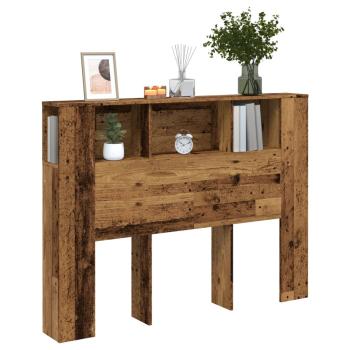 ARDEBO.de - Kopfteil mit Stauraum Altholz-Optik 140x18,5x102,5 cm