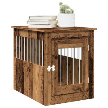 ARDEBO.de - Hundekäfig im Möbelstil Altholz-Optik 55x75x65 cm Holzwerkstoff