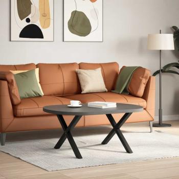 Couchtischbeine X-Form 2 Stk. Schwarz 70x(42-43) cm Stahl