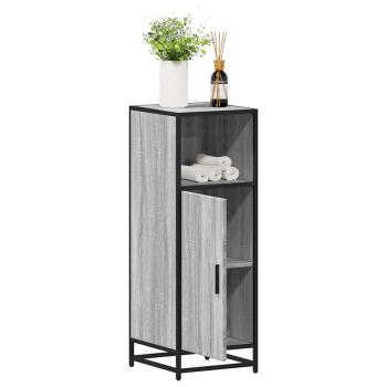 ARDEBO.de - Badschrank Grau Sonoma 35x37,5x100 cm Holzwerkstoff
