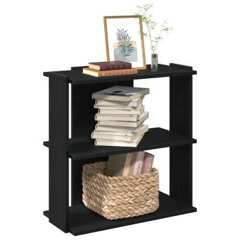 ARDEBO.de - Bücherregal 3 Böden Schwarz 60x30x60 cm Holzwerkstoff