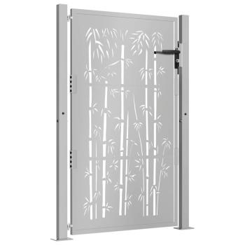 Gartentor 105x155 cm Cortenstahl Bambus-Design