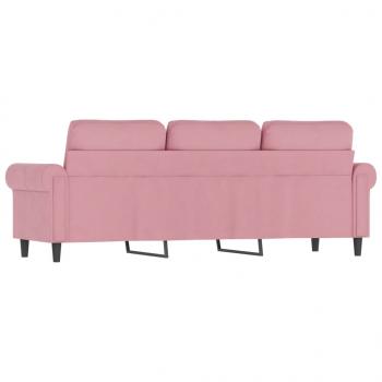 3-Sitzer-Sofa Rosa 180 cm Samt