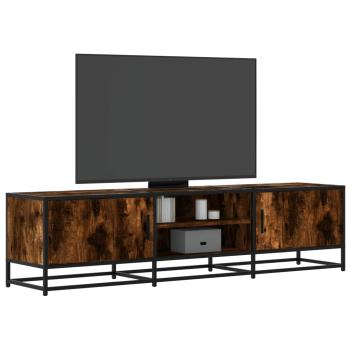 ARDEBO.de - TV-Schrank Räuchereiche 160x35x41 cm Holzwerkstoff und Metall