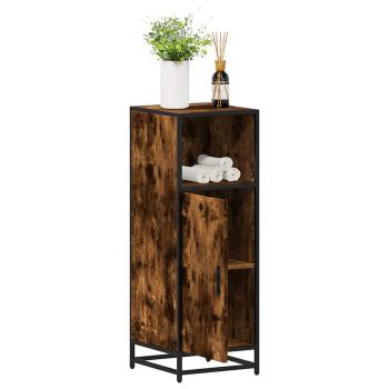ARDEBO.de - Badschrank Räuchereiche 35x37,5x100 cm Holzwerkstoff