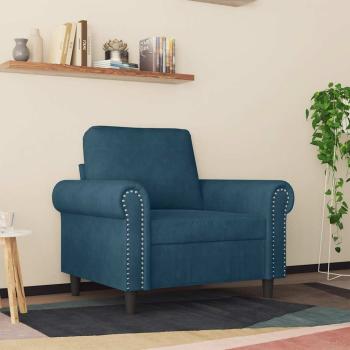 Sessel Blau 60 cm Samt
