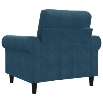 Sessel Blau 60 cm Samt
