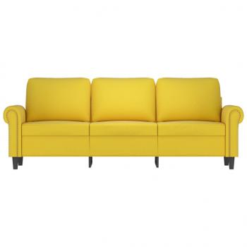 3-Sitzer-Sofa Gelb 180 cm Samt