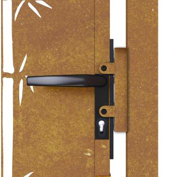 Gartentor 105x205 cm Cortenstahl Bambus-Design