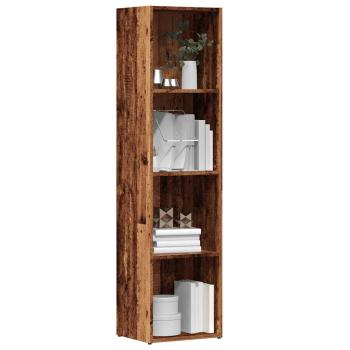 ARDEBO.de - Bücherregal Altholz-Optik 36x30x114 cm Holzwerkstoff