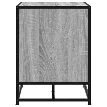 Schuhbank Grau Sonoma 80x40x53,5 cm Holzwerkstoff und Metall