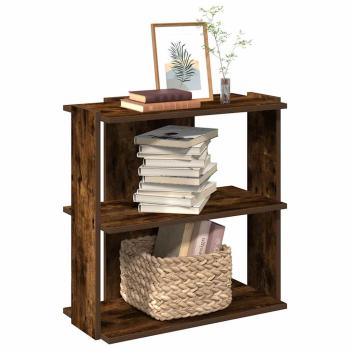 ARDEBO.de - Bücherregal 3 Böden Räuchereiche 60x30x60 cm Holzwerkstoff