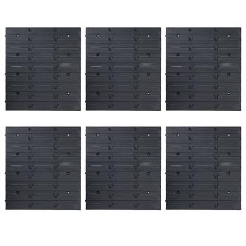 96-tlg. Behälter-Set für Kleinteile mit Wandplatten Rot Schwarz