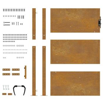 Gartentor 105x155 cm Cortenstahl