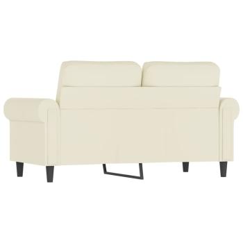 ARDEBO.de - 2-Sitzer-Sofa Creme 120 cm Samt