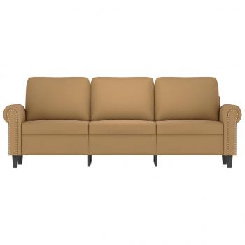 3-Sitzer-Sofa Braun 180 cm Samt