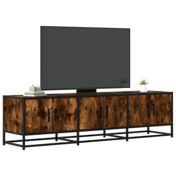 ARDEBO.de - TV-Schrank Räuchereiche 150x35x41 cm Holzwerkstoff und Metall