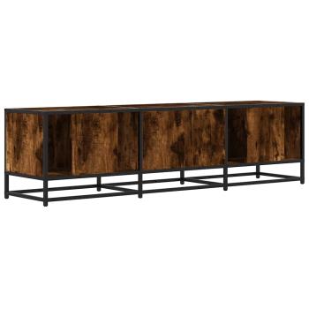TV-Schrank Räuchereiche 150x35x41 cm Holzwerkstoff und Metall
