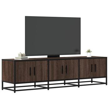 ARDEBO.de - TV-Schrank Braun Eichen-Optik 150x35x41 cm Holzwerkstoff Metall