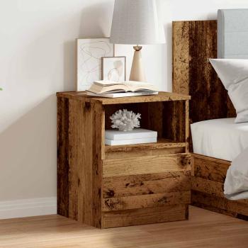 ARDEBO.de - Nachttisch Altholz-Optik 40x40x50 cm Holzwerkstoff