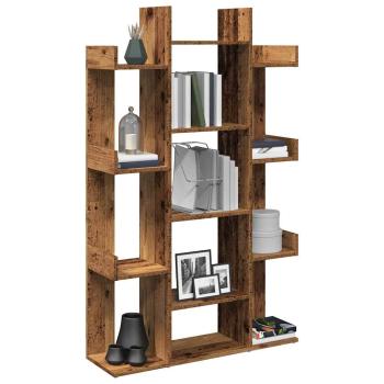 ARDEBO.de - Bücherregal Altholz-Optik 86x25,5x140 cm Holzwerkstoff