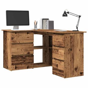 ARDEBO.de - Eckschreibtisch Altholz-Optik 145x100x76 cm Holzwerkstoff