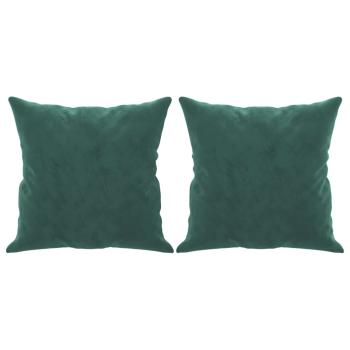 3-Sitzer-Sofa mit Zierkissen Dunkelgrün 180 cm Samt