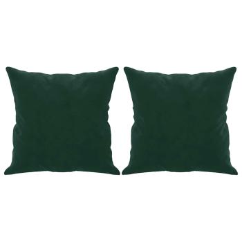 3-Sitzer-Sofa mit Zierkissen Dunkelgrün 180 cm Samt