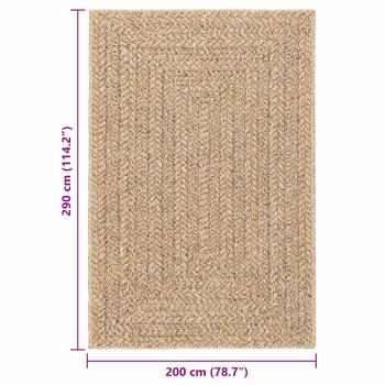 Teppich ZIZUR Beige 140x200 cm Jute-Optik Indoor und Outdoor