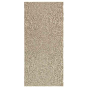 Teppich ZIZUR Beige 100x200 cm Jute-Optik Indoor und Outdoor