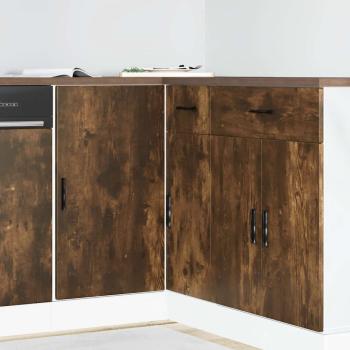 ARDEBO.de - Spülenunterschrank Räuchereiche Holzwerkstoff