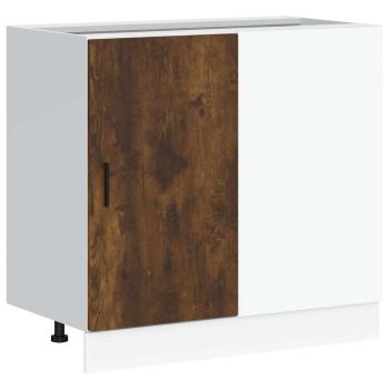 Spülenunterschrank Räuchereiche Holzwerkstoff