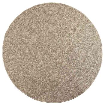 Teppich ZIZUR Beige Ø 200 cm Jute-Optik Indoor und Outdoor