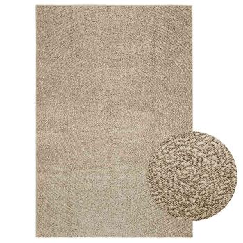 ARDEBO.de - Teppich ZIZUR Beige 140x200 cm Jute-Optik Indoor und Outdoor