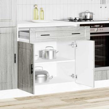 ARDEBO.de - Küchenunterschrank Porto Grau Sonoma Holzwerkstoff