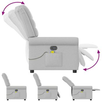 Massagesessel Wolkengrau Stoff