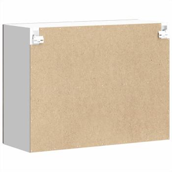 Küchen-Hängeschrank mit Glastür Räuchereiche Holzwerkstoff