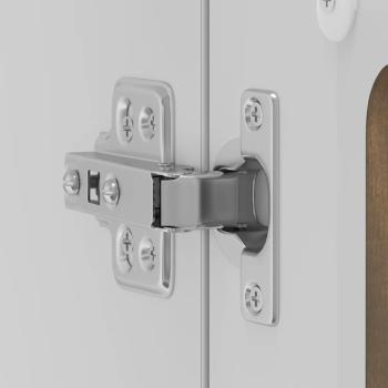 Küchen-Hängeschrank mit Glastür Räuchereiche Holzwerkstoff
